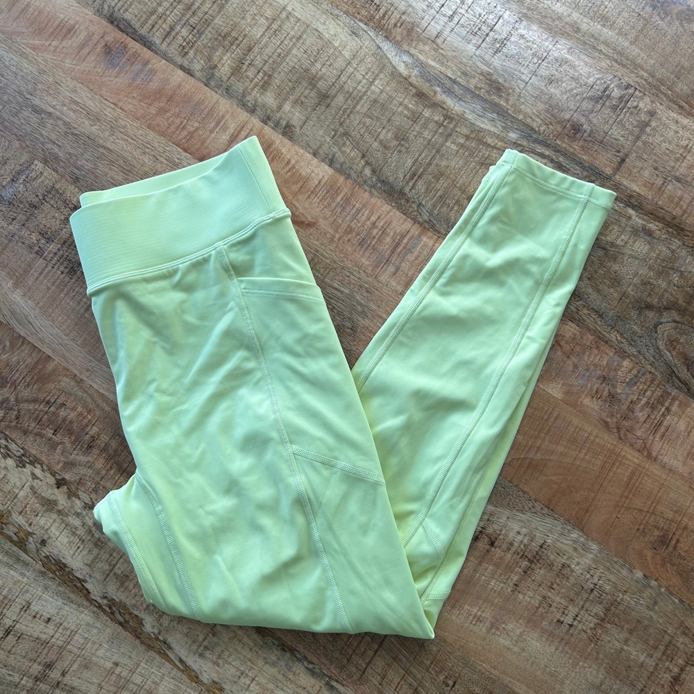 Bandier Womens Sunny Lime High Rise Pocket Leggings BND10176 Large